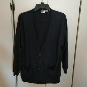 Button Sweatshirt Coverup